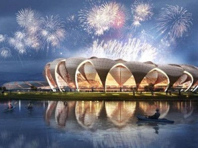 Lanzhou Olympic Sports Center project installed our factory’s high-quality spring shock absorbers